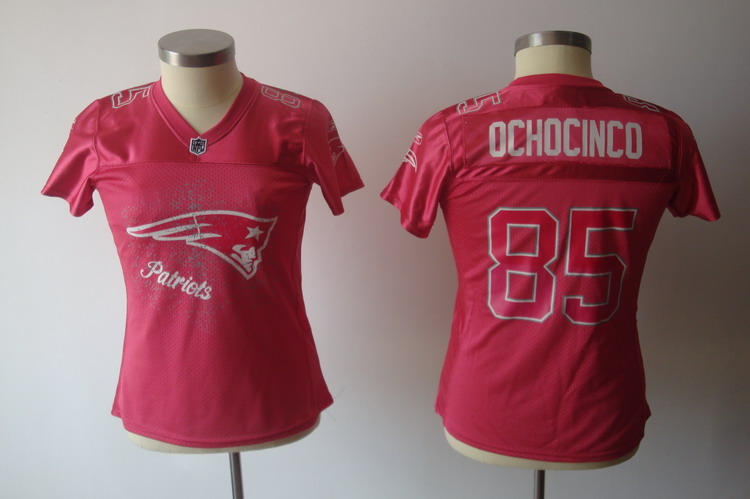 Patriots #85 Chad Ochocinco Pink 2011 Women's Fem Fan Stitched NFL Jersey